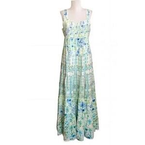 Rococo Sand Size Small Dress Elan 1729 Tired Floral Maxi Boho Chic